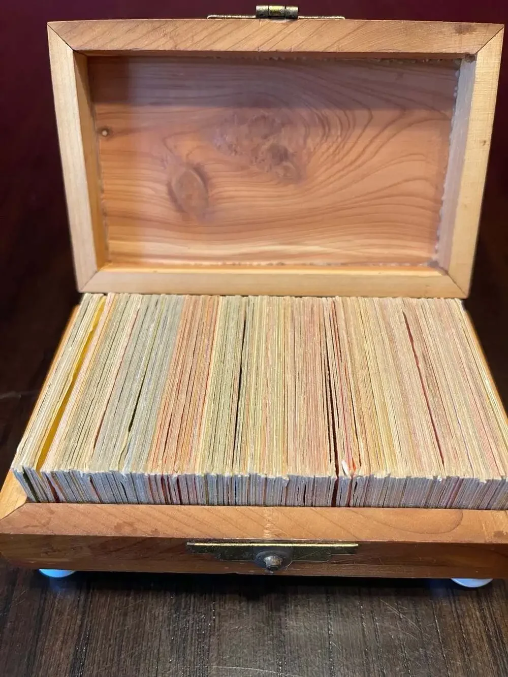 God's Treasure Chest Vintage Cedar Wood Keepsake Box with Scripture Cards